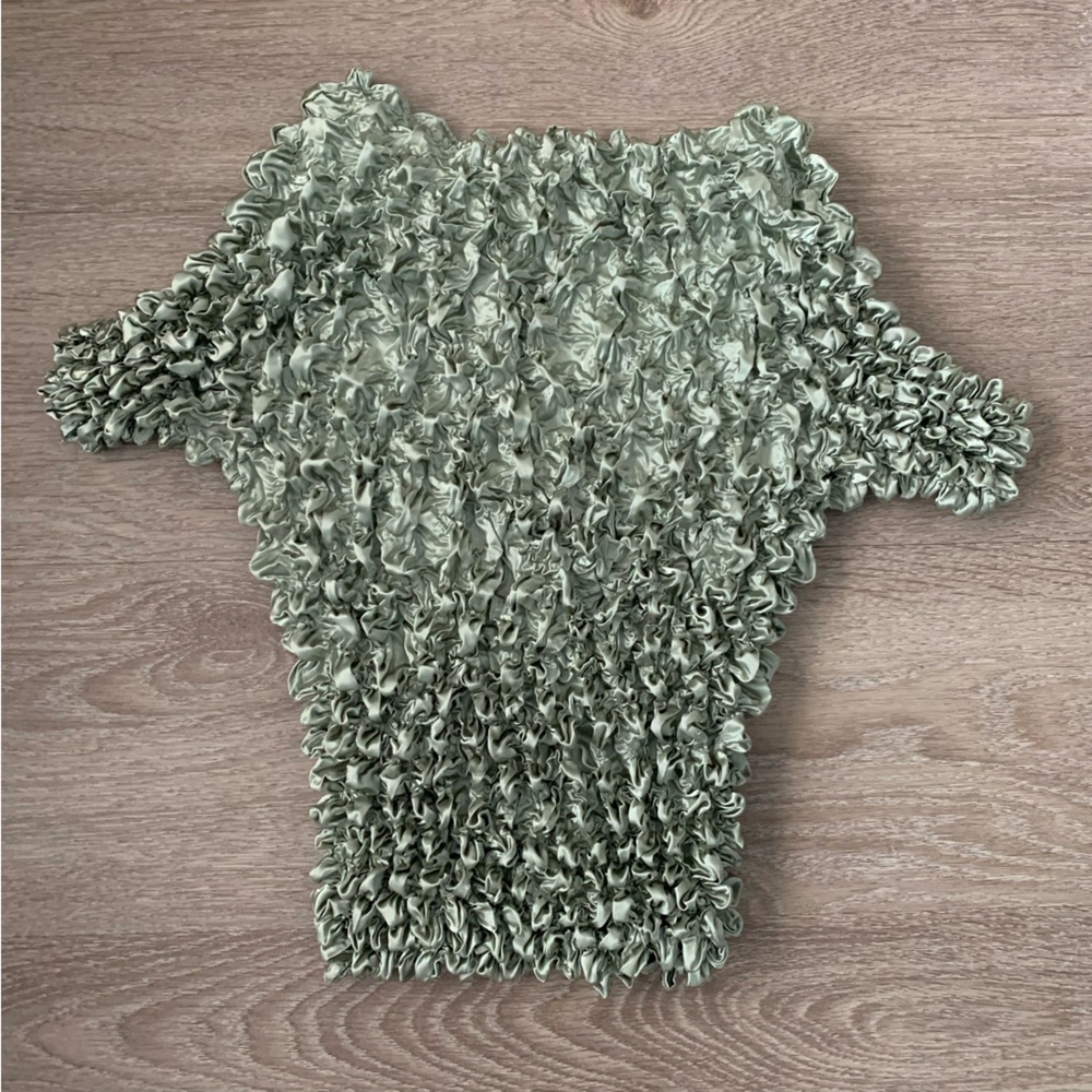 FC Light Green Popcorn Y2K Top Size S - Picture 3 of 3